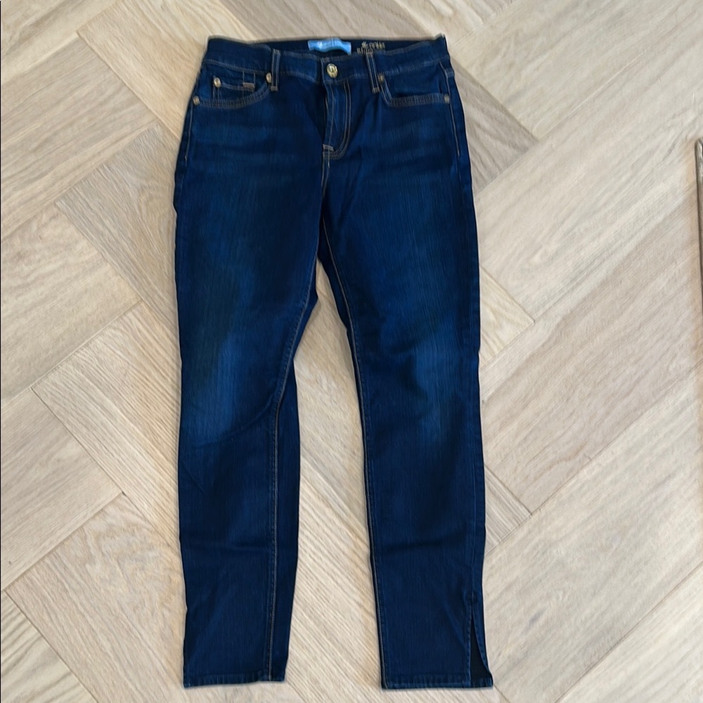 7 For All Mankind The Ankle Skinny Dark Wash Jeans